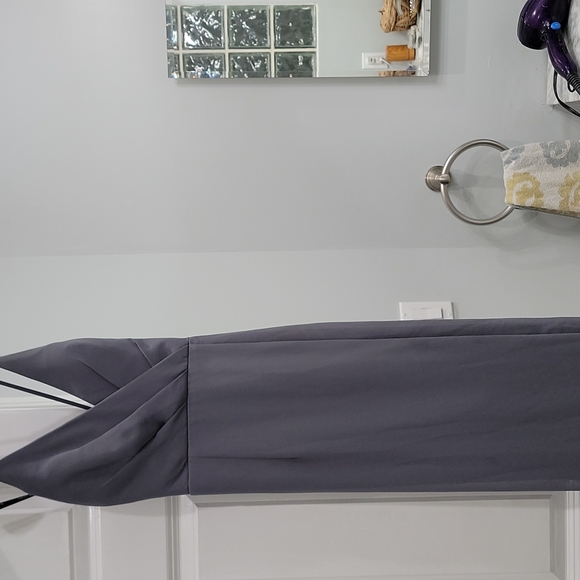 Pewter grey slit dress Bill Levkoff - Picture 2 of 8